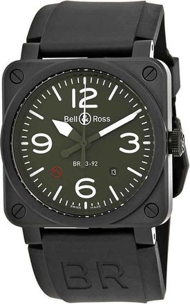 Bell & Ross Military Type Automatic Olive Dial Mens Watch BR0392-MIL
