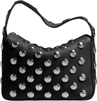 Khaite Elena Kleine Handtas met Zilveren Studs - Dames - Handtassen - Zwart - ONE Size - Leer - Tassen
