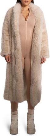 JLUXLABEL Manhattan Faux Fur Coat in Beige at Nordstrom, Size X-Small