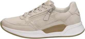 Gabor Rollingsoft Veterschoenen Laag - Dames - Sneakers - Beige - 43 EU - Leer - Schoenen