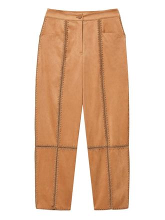 Twin-Set Broek met geborduurd detail - Bruin