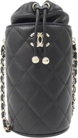 Chanel Bolso de hombro de piel de cordero Pre-owned - Pre-owned - Mujer - Negro - ONE SIZE