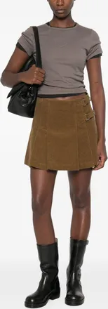 Golden Goose Corduroy Pleated Skirt - Brown
