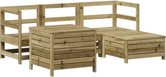 vidaXL 5 Piece Garden Sofa Set Impregnated Wood Pine vidaXL
