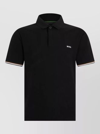 HUGO BOSS jersey polo shirt short sleeves collar