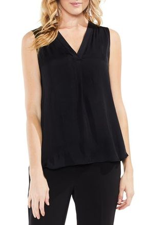 Vince Camuto Rumpled Satin Blouse in Rich Black at Nordstrom, Size Xx-Small