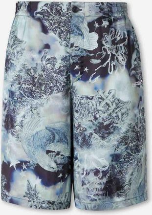Off-white Printed Casual Bermuda Shorts