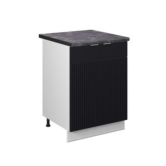Vicco Mueble Bajo De Cocina Fame-line, Rayas Negras, 60 Cm, Et Antracita, Vicco