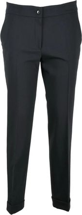 Etro Pantalone - Dames - Straight fit broeken - Zwart - S - Leer - Broeken