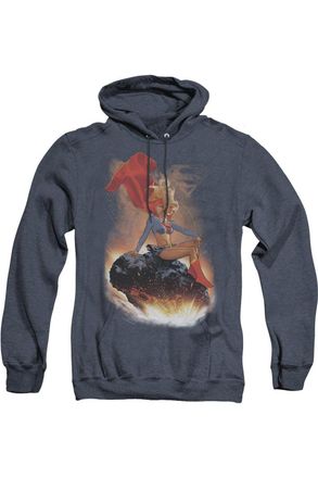 Gildan Superman Ride It Out Adult Heather Hoodie / Hooded Sweatshirt