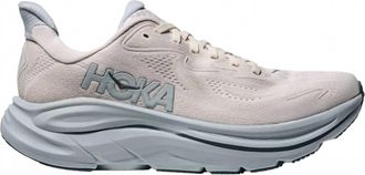 Hoka One One Womens Clifton 10 Wide Running Shoes In Grout Mineral Blue