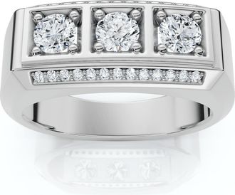 Pompeii3 1Ct TW Mens Diamond Ring Lab Grown 14k Gold or Platinum