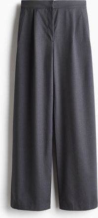H&M Weite Twillhose - Dunkelgrau