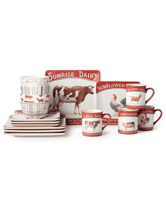 Certified International Vintage Farm 16Pc Dinnerware Set