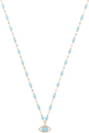 Gigi Clozeau 18kt Eye Classic Voyage Beaded Necklace - Womens - Resin/18kt Yellow Gold