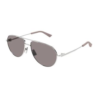 Bottega Veneta Unisex Black Aviator Sunglasses BV1302S 004