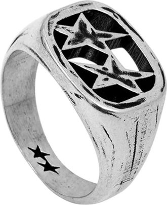 TwoJeys Framed Ring - unisex - Ringen - Grijs - 57 MM - Accessoires