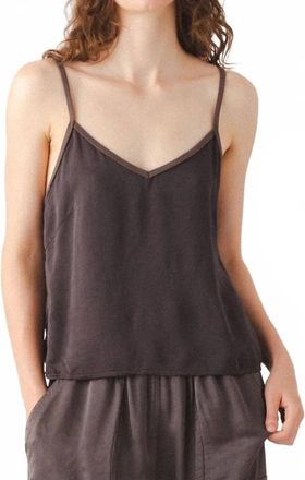 PRAIRIE UNDERGROUND Shine On Camisole In Cocoa Satin