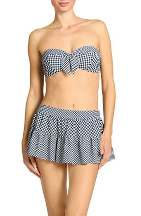 Robin Piccone Brigitte Cover-Up Miniskirt in Navy/Cream at Nordstrom, Size X-Small