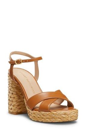 Stuart Weitzman Dayna Platform Sandal in Macchiato/Natural at Nordstrom Rack, Size 8.5
