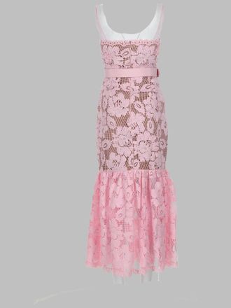 Self Portrait Crochet Dress - Pink
