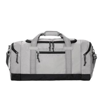 Generic Large Capacity Travel Bag Weekender Overnight Duffle Bags with Compartment Sports Fitness,Compatible For Camping Outdoor Activities(French grey)