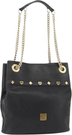 MCM Pre-owned Schoudertas - Dames - Vintage Schoudertas - Zwart - ONE Size - Leer - Vintage