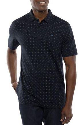 Travis Mathew Cape Verde Geo Print Stretch Polo in Black at Nordstrom Rack, Size Medium