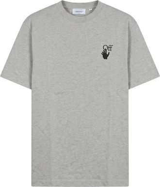 Off-white T-shirt met korte mouwen - Heren - T-shirts - Grijs - M - Katoen - Tops