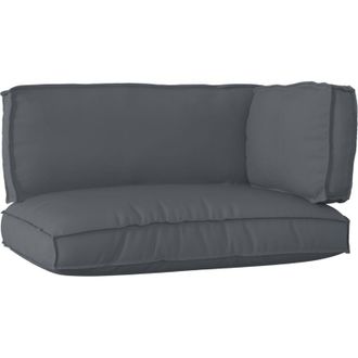 vidaXL Juego De Cojines De Paleta 3 Pcs Antracita 120 X 80 X 12 Cm Vidaxl