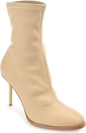 Journee Collection Gizzel Stiletto Sock Bootie in Tan at Nordstrom Rack, Size 9.5