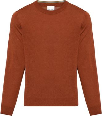 Paul Smith Wool Sweater - Heren - Ronde hals truien - Bruin - XL - Wol - Truien & Vesten