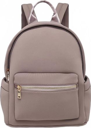 Jen & Co. Womens Tess Neoprene Backpack In Warm Grey