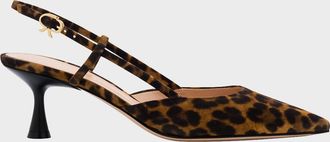 Gianvito Rossi Ascent Calfskin Slingback Pumps
