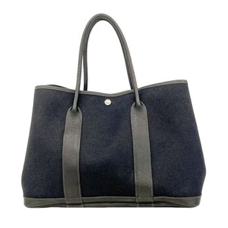 Herm&egrave;s Black Toile Officier Tote Bag (Pre-Owned)