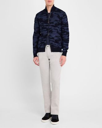 Stefano Ricci Mens Stone-Washed Denim Five-Pocket Pants