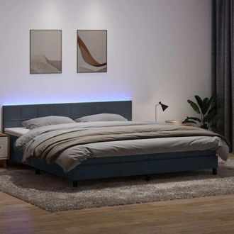 vidaXL Cama Box Spring Con Colch&oacute;n Terciopelo Gris Oscuro 180x220 Cm Vidaxl