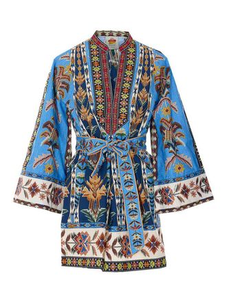 Farm Rio Mini Embroidered Tapestry Dress