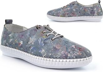 Generic Womens Real Leather Shoes Ladies Comfort Shoes Size 5 Real Leather Shoe Size 4 Lightweight Shoe Lightweight Casual Comfort Slip On Sizes 4-8 Blue 5 UK