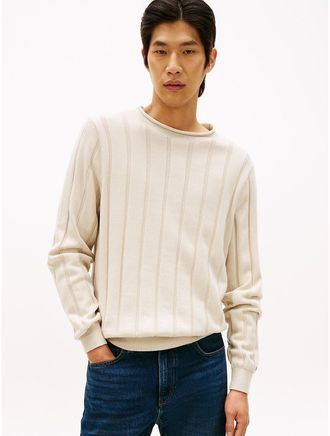 Tommy Hilfiger Mens Relaxed Rollneck Sweater - Beige - XL