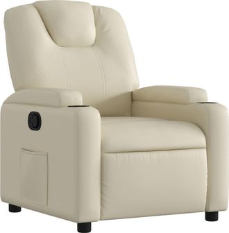 vidaXL Vidaxl Poltrona Reclinabile In Similpelle Color Crema