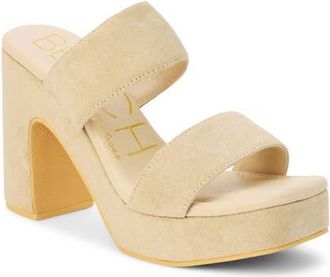 Matisse Footwear Gem Platform Sandal in Oat Fabric at Nordstrom, Size 11