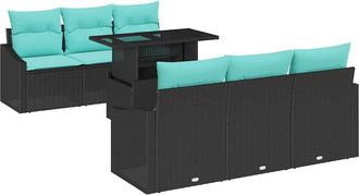 vidaXL Conjunto De Sof&aacute; De Jard&iacute;n 7 Uds. 6-n&uacute;mero De Plazas Vidaxl