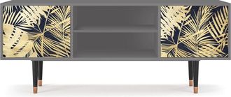 StoryZ Mueble de TV azul y amarillo 2 puertas L 170 cm