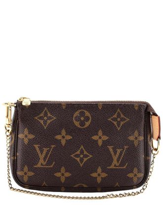 Louis Vuitton Brown Monogram Canvas Pochette Accessoires Mini (Authentic Pre- Loved)