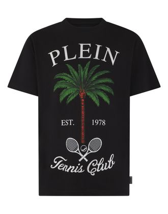 Philipp Plein Round Neck T-Shirt Tennis Club Stones