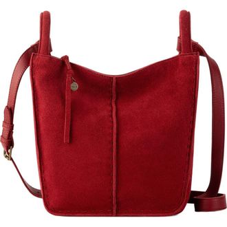 The Sak Los Feliz Crossbody Leather Bag in Scarlet Suede at Nordstrom