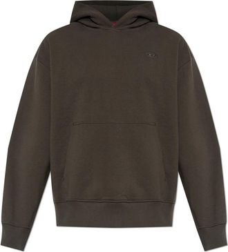 Diesel S-Macs-Hood-Megoval-D Hoodie - Heren - Hoodies - Grijs - XL - Katoen - Hoodies & sweatvesten