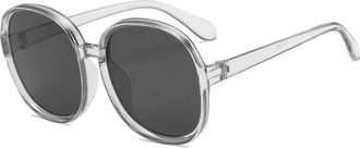 Generic Large Frame Men Outdoor Sunglasses Commuter Women Driving Vacation Sun Glasses(Grey)