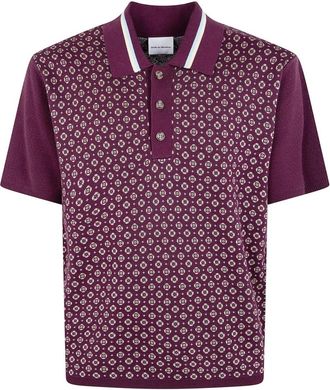 Dr&ocirc;le de Monsieur Polo in Maglia Jacquard - - Tops - Uomo - Rosso - S